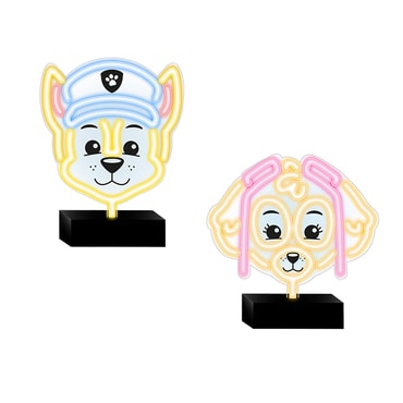 Mancs Őrjárat – Paw Patrol™ dekoratív LED neon lámpa – álló – Chase + Skye