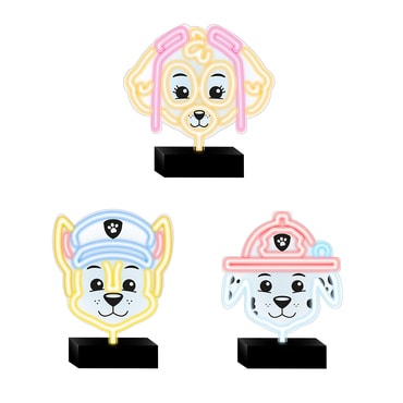 Mancs Őrjárat – Paw Patrol™ dekoratív LED neon lámpa – álló – Skye + Chase + Marshall