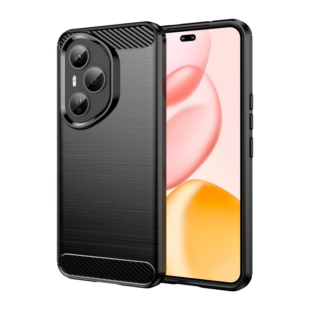 TPU gél tok "Brushed Carbon" Honor 400 Pro készülékekhez - fekete