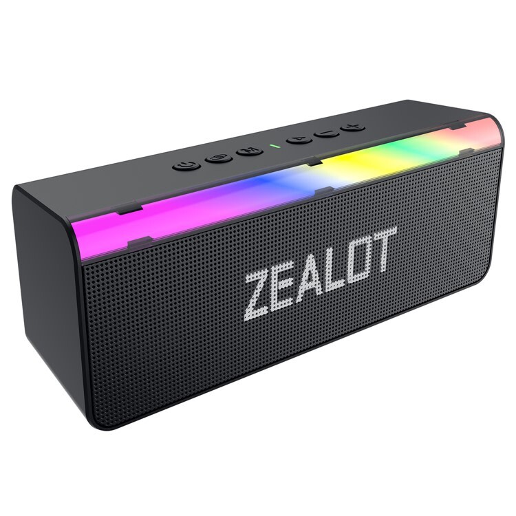 Zealot Blaze 20W Bluetooth hangszóró - hordozható hangszóró mély basszussal, RGB világítással és USB / microSD / AUX lejátszással