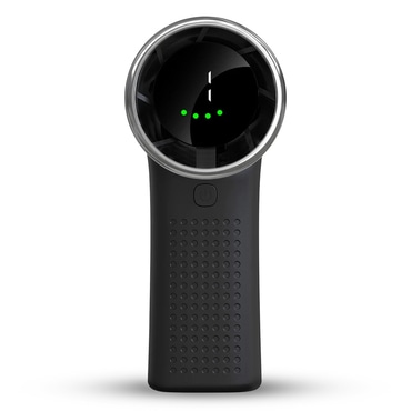 Prémium Techsuit "Mini Hand Fan" hordozható ventilátor LED-kijelzővel és öt sebességfokozattal – fekete