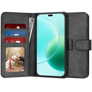 Nyitható tok Techsuit "Diary Book" Honor 400 Lite készülékekhez - fekete