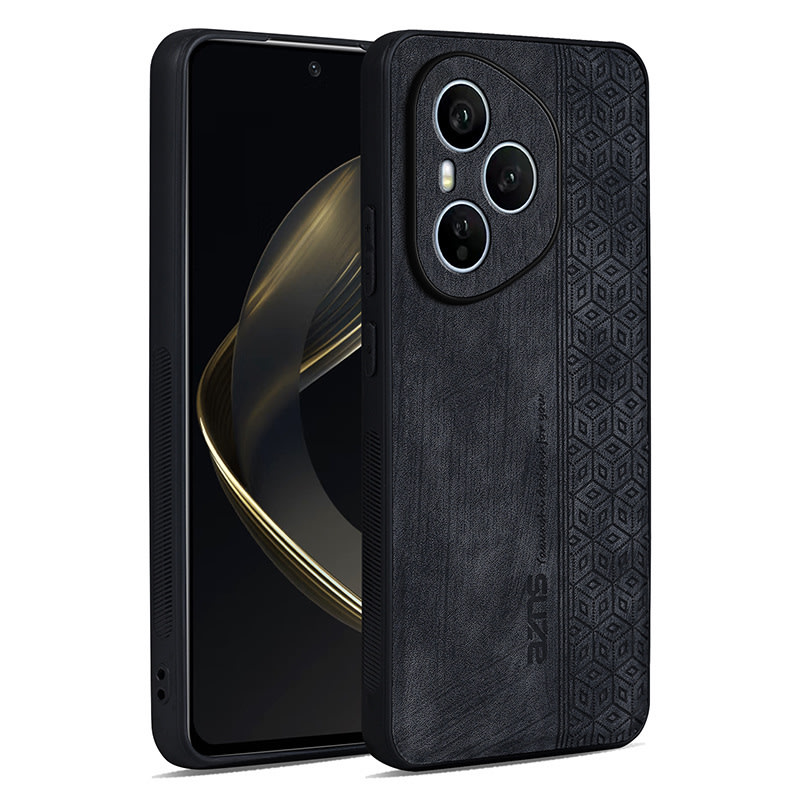 Prémium tok Cube Leather beépített hátsó kamera védelemmel Honor 400 készülékekhez - graphite black