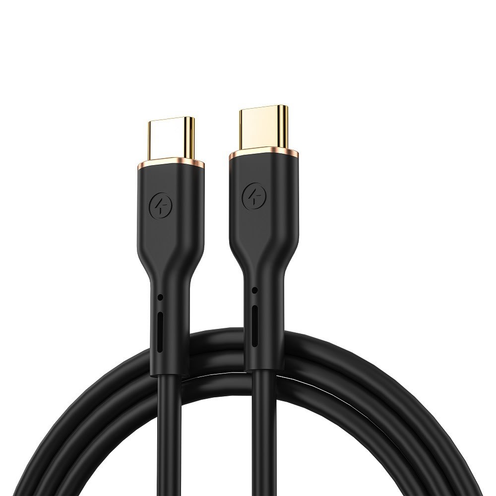 USB-C – USB-C kábel WIWU "YQ02", akár 100W töltéssel és gyors adatátvitellel – 1,2 m – fekete