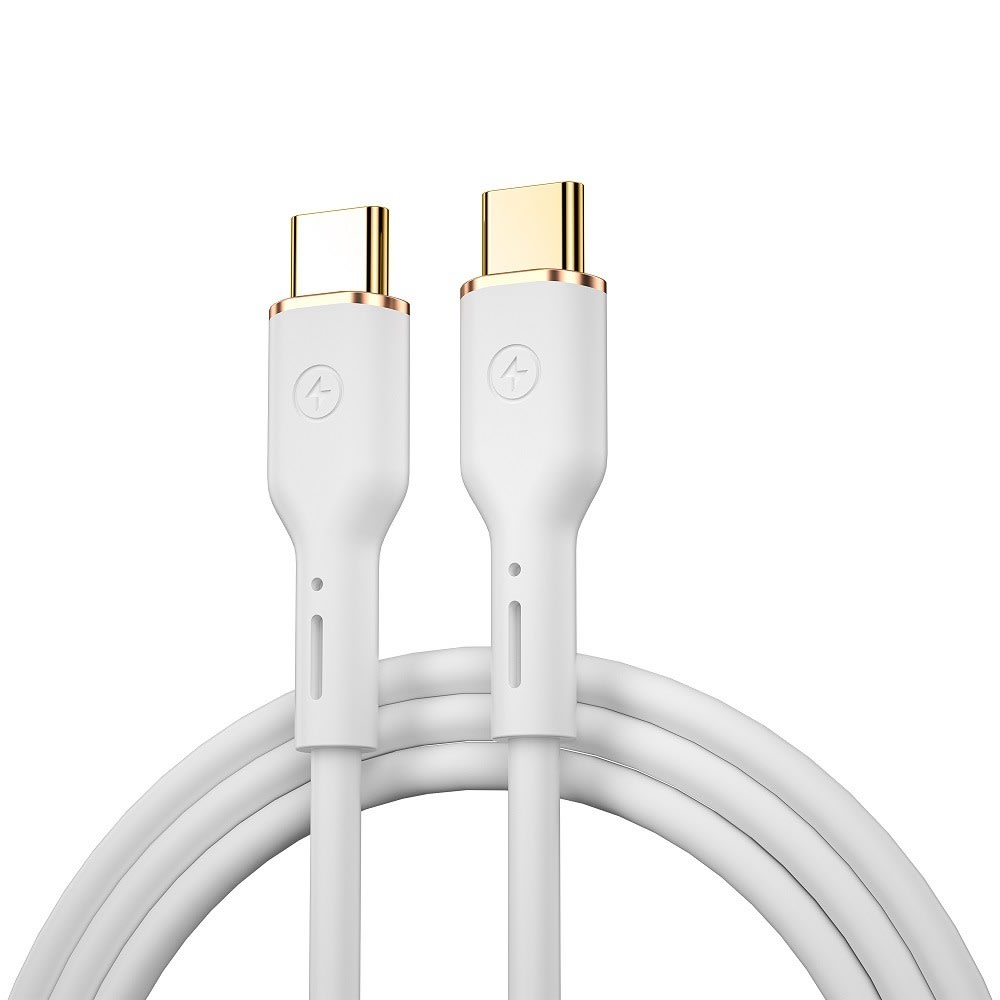 USB-C – USB-C kábel WIWU "YQ02", akár 100W töltéssel és gyors adatátvitellel – 1,2 m – fehér