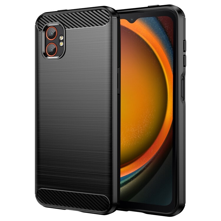 TPU gél tok "Brushed Carbon" Samsung Galaxy Xcover 7 Pro készülékekhez - fekete