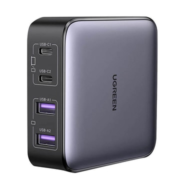 Fali töltőadapter Ugreen "CD327 Nexode" 65W két USB-A és két USB-C kimenettel – fekete Fali töltőadapter Ugreen "CD327 Nexode" 65W két USB-A és két USB-C kimenettel – fekete