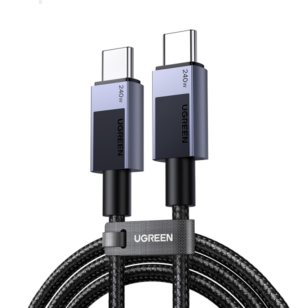 Tech-Protect "UltraBoost 10T" USB-C – USB-C kábel – 240W PD és QC 4.0 töltés, 480 Mbps adatátvitel – 2 m – fekete