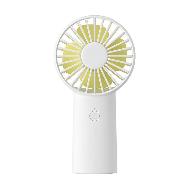 Prémium hordozható mini ventilátor JisuLife "Life6" USB töltéssel és három sebességfokozattal - fehér