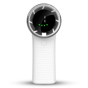 Prémium Techsuit "Mini Hand Fan" hordozható ventilátor LED-kijelzővel és öt sebességfokozattal – white