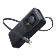 Power bank Baseus "Free2Pull" egy USB-C kimenettel és beépített kihúzható USB-C kábellel, 30W – 10000 mAh – fekete Power bank Baseus "Free2Pull" egy USB-C kimenettel és beépített kihúzható USB-C kábellel, 30W – 10000 mAh – fekete