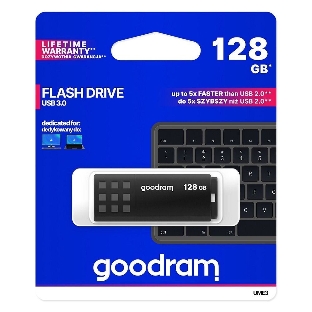 USB 3.2 kulcs Goodram Pendrive UME3 128GB – fekete