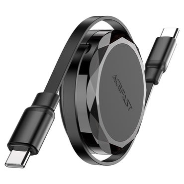 Visszahúzható USB-C kábel Acefast C13-03, 60W töltéssel - 0.8m - fekete Visszahúzható USB-C kábel Acefast C13-03, 60W töltéssel - 0.8m - fekete