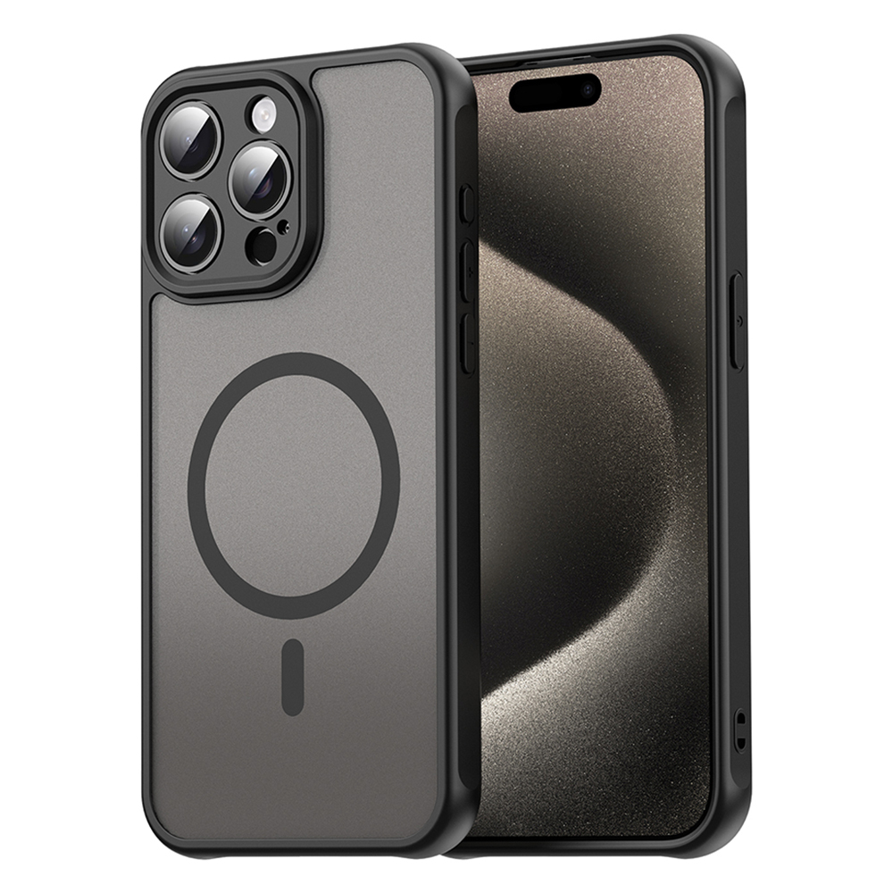 Hibrid tok "HaloFrost II MagSafe" iPhone 15 Pro Max készülékekhez - black