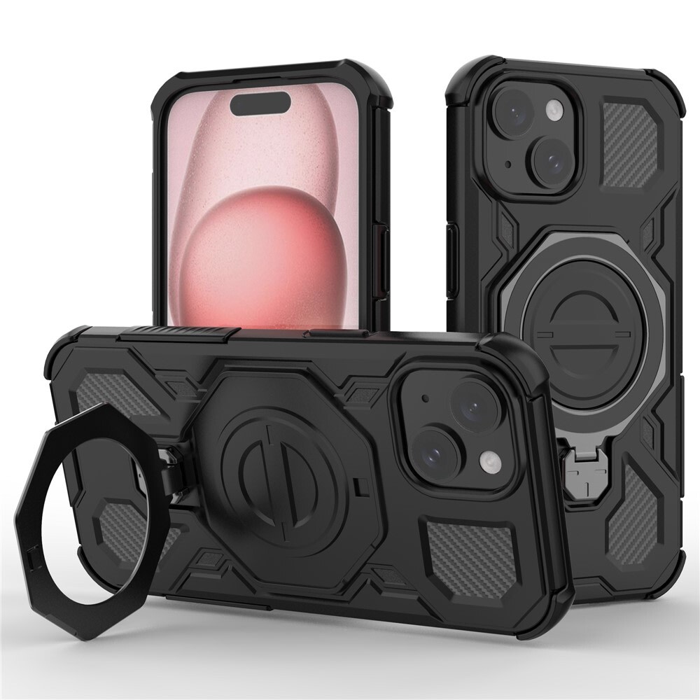Hibrid tok "Carbon Shield Pro" iPhone 15 készülékekhez - black