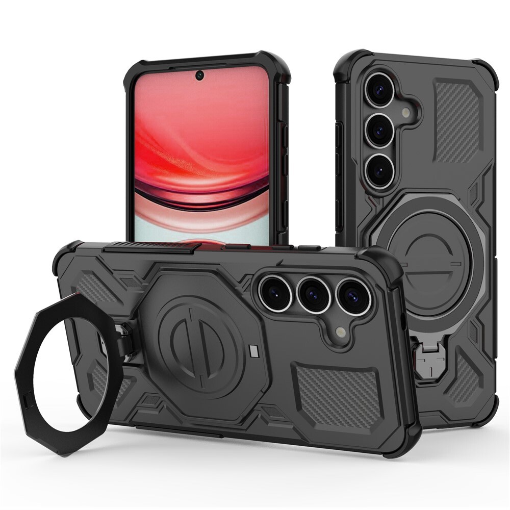Hibrid tok "Carbon Shield Pro" Samsung Galaxy S25 készülékekhez - black