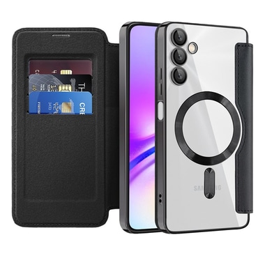 Nyitható tok "SmartMag Book" MagSafe technológiával és RFID pénztárcával Samsung Galaxy A05s készülékekhez - black