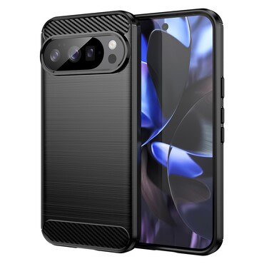 TPU gél tok "Brushed Carbon" Google Pixel 10 / Pixel 10 Pro készülékekhez - fekete