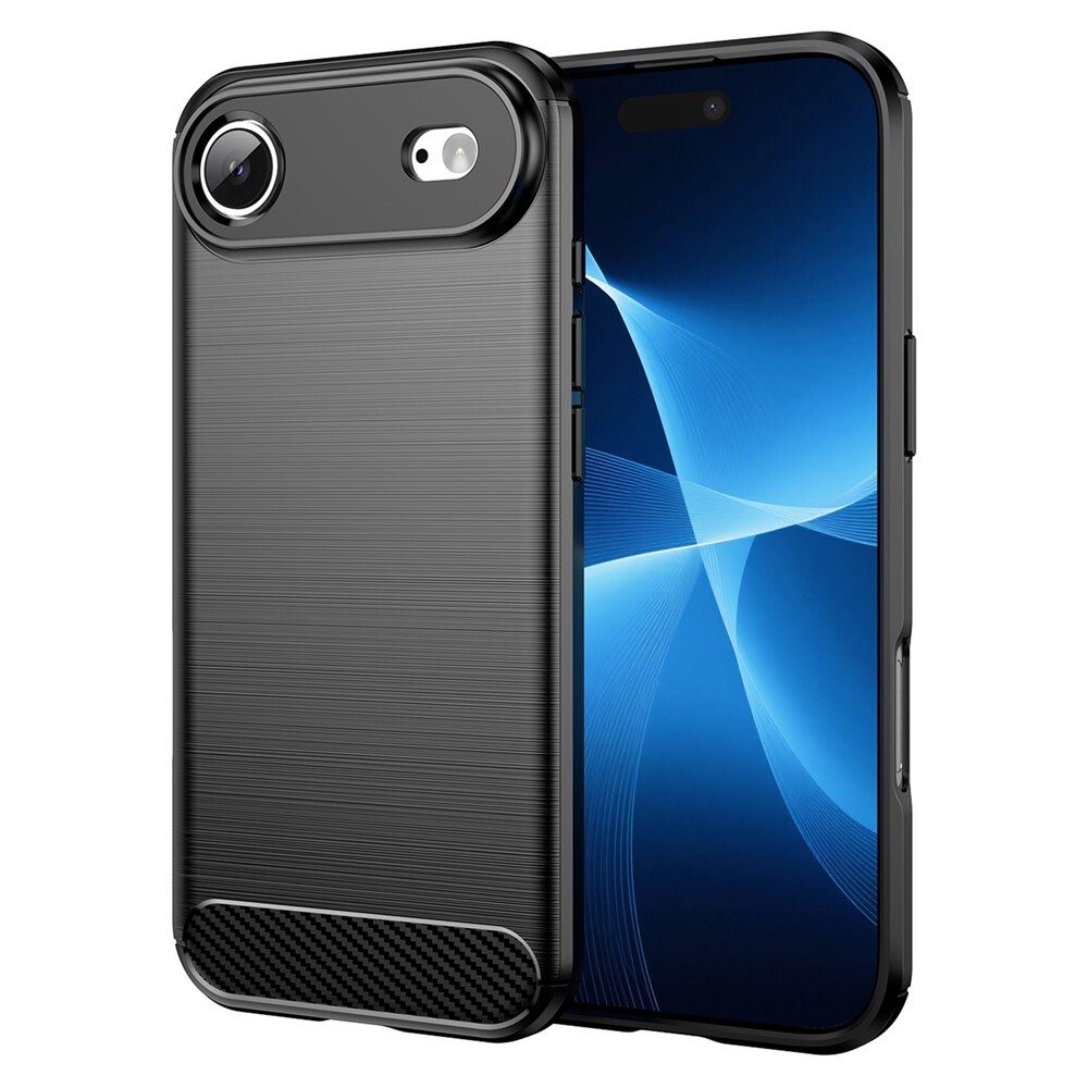 TPU gél tok "Brushed Carbon" iPhone Air készülékekhez - fekete