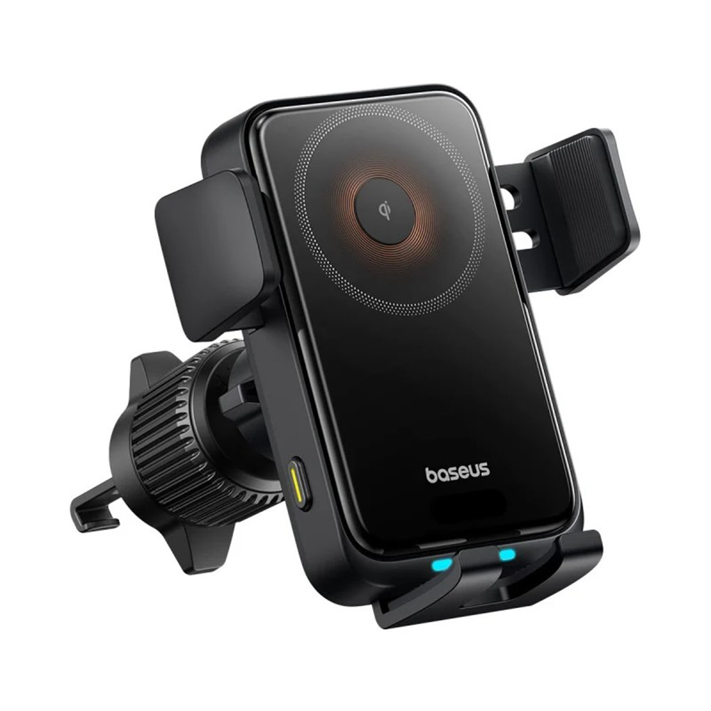Vezeték nélküli autós tartó Baseus Wisdom Pro – 15W töltéssel és 360°-os forgatással – fekete