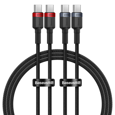 (2-pack) Baseus Cafule USB-C 100W töltő- és adatkábel – 2 m (2-pack) Baseus Cafule USB-C 100W töltő- és adatkábel – 2 m