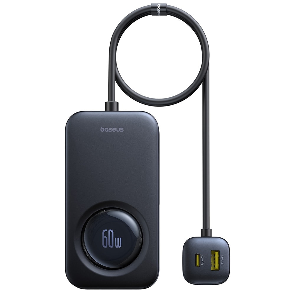 Baseus PrimeTrip VW1 – okos autós töltő 105W teljesítménnyel, 3× USB-A, 3× USB-C és LED kijelzővel