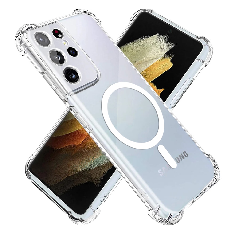 Hibrid tok Techsuit "Shockproof MagSafe" Samsung Galaxy S21 Ultra készülékekhez - clear