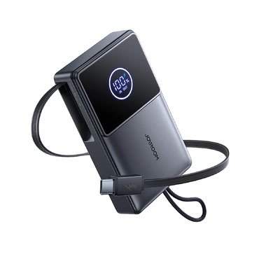 Power bank Joyroom "JR-PR1" egy USB-C kimenettel és beépített kihúzható USB-C kábellel, 22,5W – 10000 mAh – fekete Power bank Joyroom "JR-PR1" egy USB-C kimenettel és beépített kihúzható USB-C kábellel, 22,5W – 10000 mAh – fekete