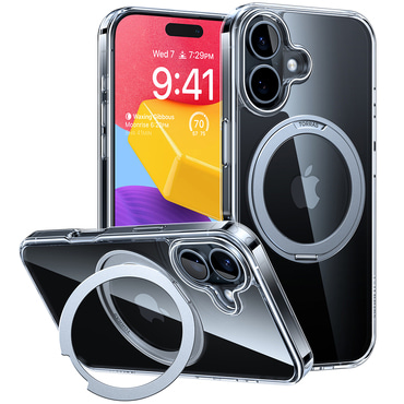 Prémium tok Torras "Ostand Pro" iPhone 16 készülékekhez - clear