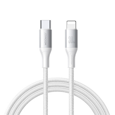 Lightning–USB-C kábel Joyroom "S-A28" 30W töltéssel és 480 Mbps adatátvitellel – 1m – fehér