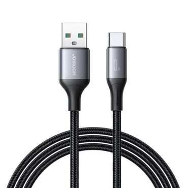 USB–Lightning kábel Joyroom "S-A28" 3A töltéssel és 480 Mbps adatátvitellel – 1m – fekete
