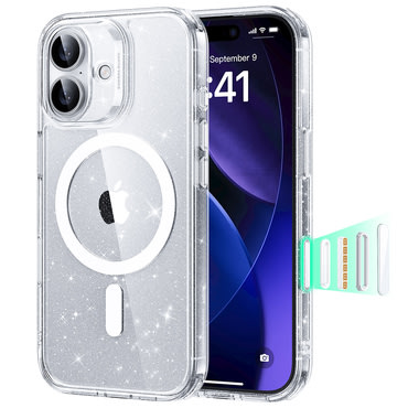 Hibrid tok ESR "Classic Hybrid HaloLock" iPhone 17 készülékekhez - clear shimmer Hibrid tok ESR "Classic Hybrid HaloLock" iPhone 17 készülékekhez - clear shimmer