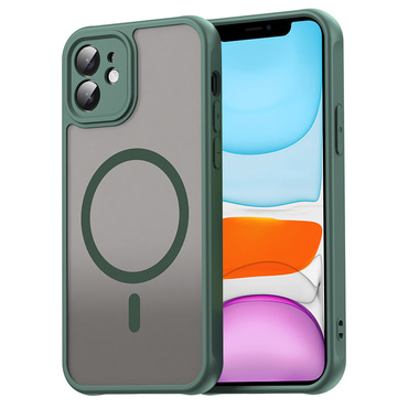 Hibrid tok "HaloFrost II MagSafe" iPhone 11 készülékekhez - Green