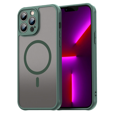 Hibrid tok "HaloFrost II MagSafe" iPhone 13 Pro Max készülékekhez - green