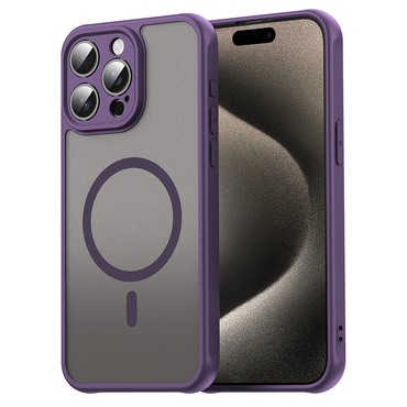 Hibrid tok "HaloFrost II MagSafe" iPhone 15 Pro Max készülékekhez - purple