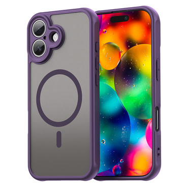 Hibrid tok "HaloFrost II MagSafe" iPhone 17 készülékekhez - purple Hibrid tok "HaloFrost II MagSafe" iPhone 17 készülékekhez - purple