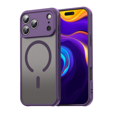 Hibrid tok "HaloFrost II MagSafe" iPhone 17 Pro Max készülékekhez - purple Hibrid tok "HaloFrost II MagSafe" iPhone 17 Pro Max készülékekhez - purple