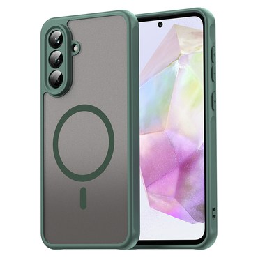 Hibrid tok "HaloFrost II MagSafe" Samsung Galaxy A56 készülékekhez - green Hibrid tok "HaloFrost II MagSafe" Samsung Galaxy A56 készülékekhez - green