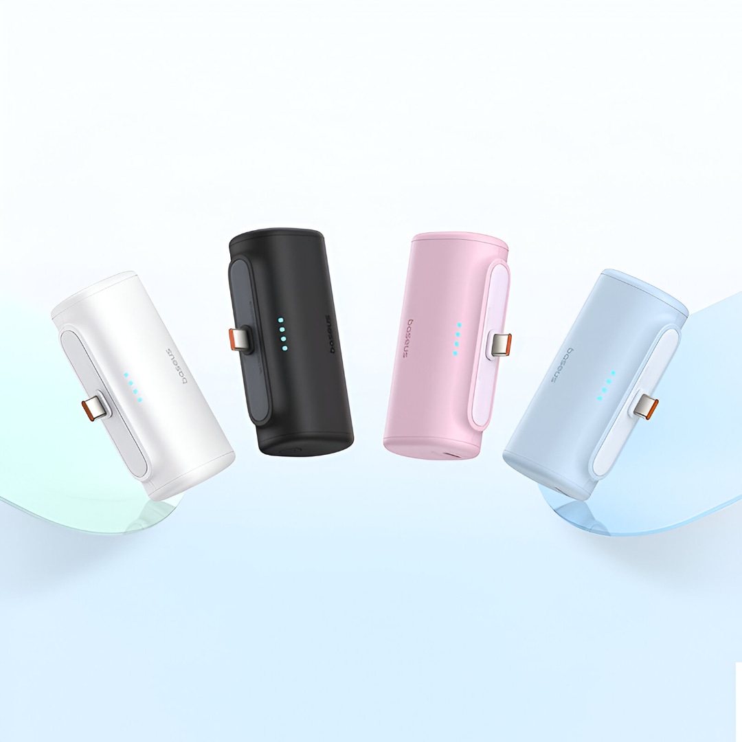 Power bank Baseus Compact 20W – 5000 mAh Type-C vagy Lightning kimenettel és USB-C kábellel