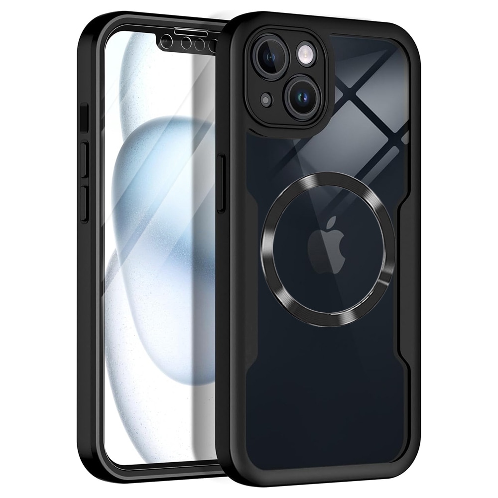 Hibrid tok Techsuit "ColorVerse 360 MagSafe" teljes körű védelemmel iPhone 13 - hoz - fekete
