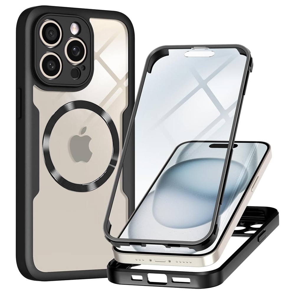 Hibrid tok Techsuit "ColorVerse 360 MagSafe" teljes körű védelemmel iPhone 14 Pro Max - hoz - fekete
