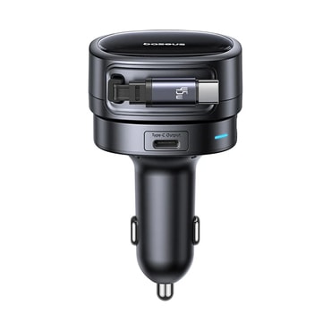 Autós töltő Baseus PrimeTrip VR1 60W forgatható fejjel, kihúzható USB-C + USB-A kábellel és extra USB-C kimenettel – Cosmic Black Autós töltő Baseus PrimeTrip VR1 60W forgatható fejjel, kihúzható USB-C + USB-A kábellel és extra USB-C kimenettel – Cosmic Black