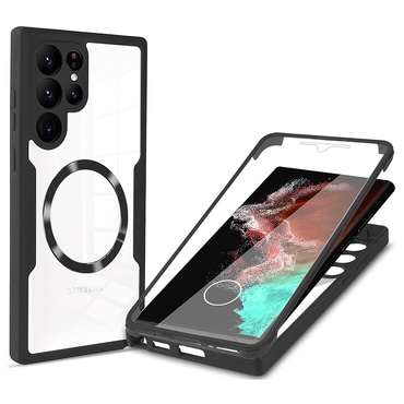 Hibrid tok Techsuit "ColorVerse 360 MagSafe" teljes körű védelemmel Samsung Galaxy S23 Ultra - hoz - fekete