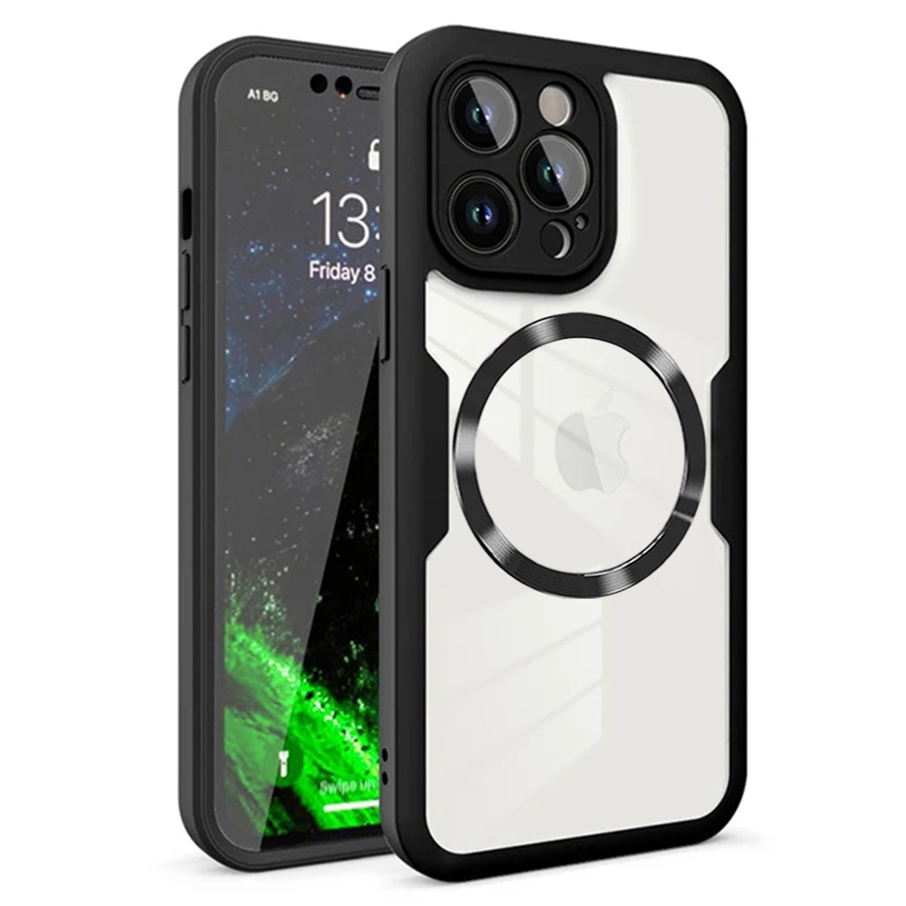 Hibrid tok Techsuit "ColorVerse 360 MagSafe" teljes körű védelemmel iPhone 12 Pro - hoz - fekete