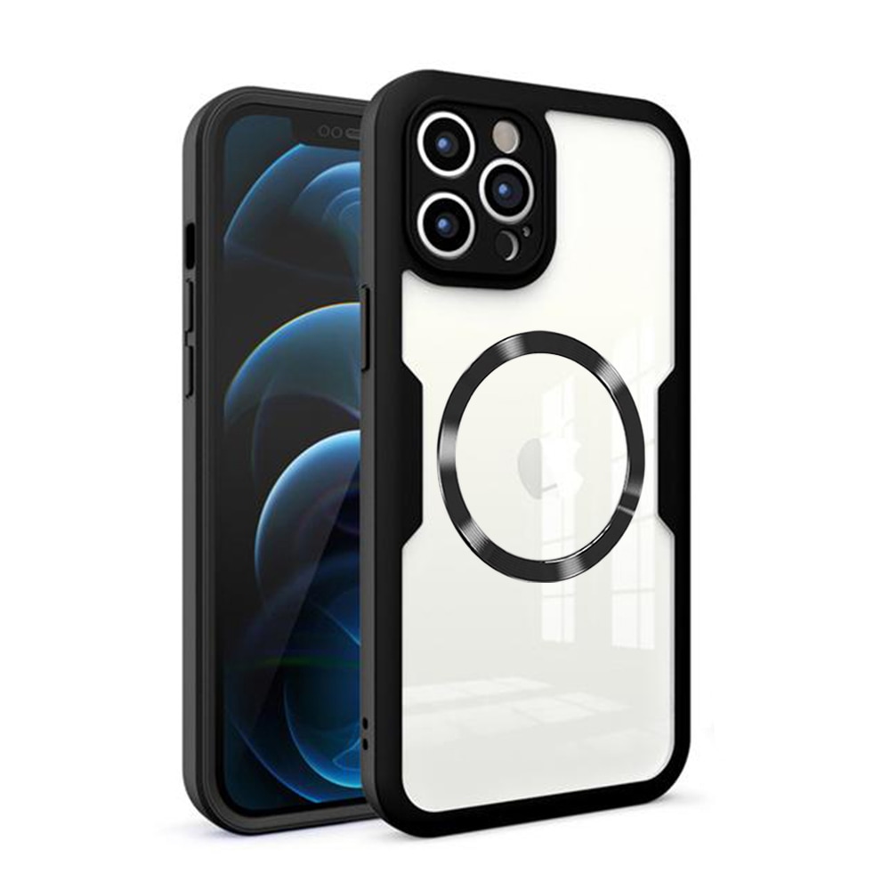 Hibrid tok Techsuit "ColorVerse 360 MagSafe" teljes körű védelemmel iPhone 12 Pro Max - hoz - fekete