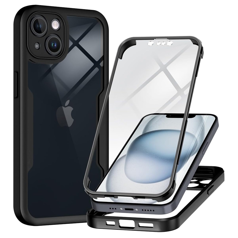 Hibrid tok Techsuit "ColorVerse 360" teljes körű védelemmel iPhone 14 - hoz - fekete
