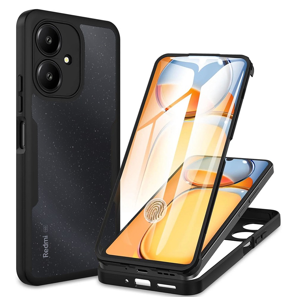 Hibrid tok Techsuit "ColorVerse 360" teljes körű védelemmel Xiaomi Redmi 13C 5G - hoz - fekete