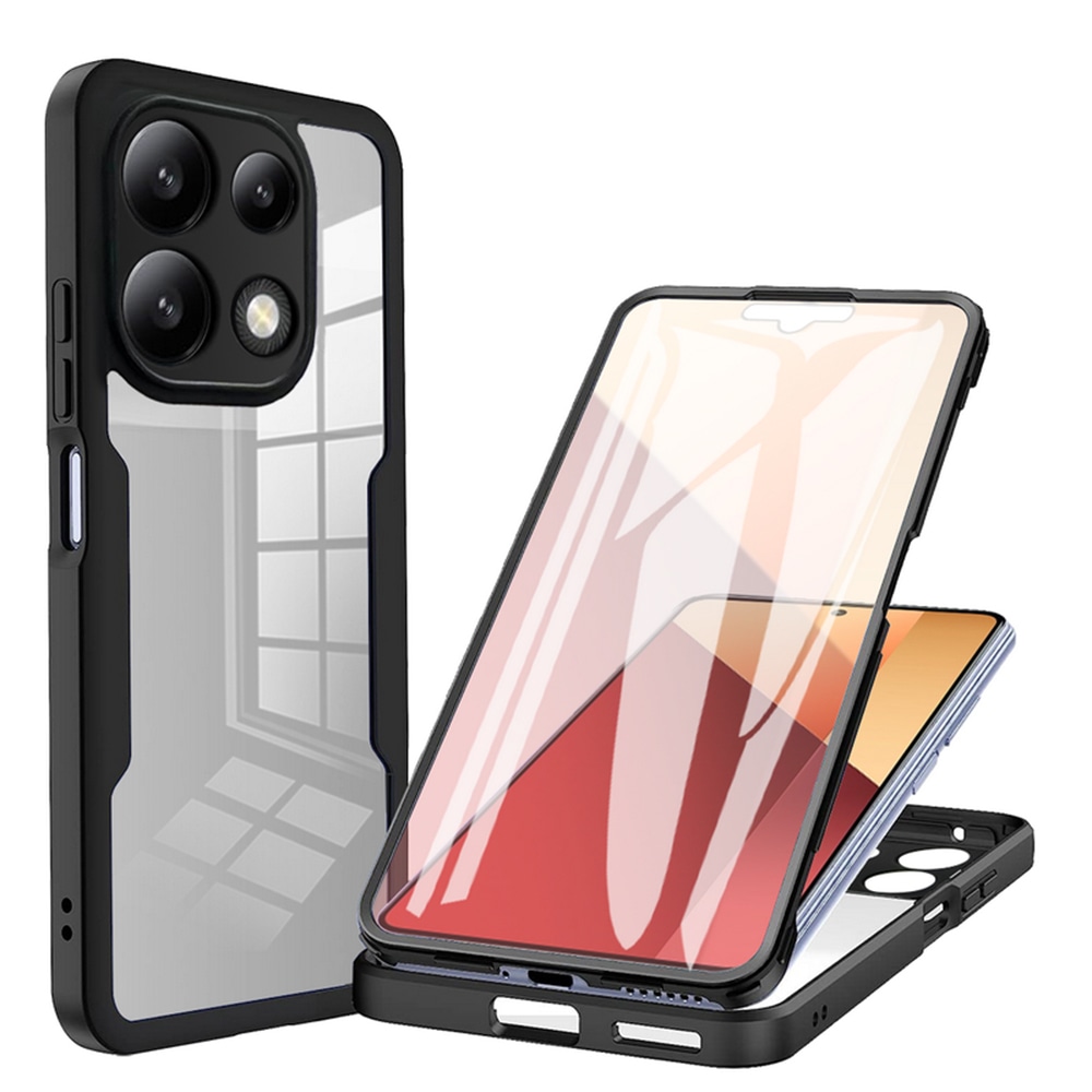 Hibrid tok Techsuit "ColorVerse 360" teljes körű védelemmel Xiaomi Redmi Note 13 4G - hoz - fekete
