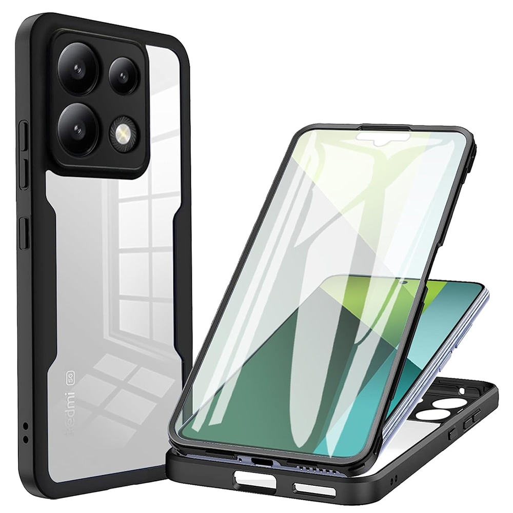 Hibrid tok Techsuit "ColorVerse 360" teljes körű védelemmel Xiaomi Redmi Note 13 Pro 5G / Poco X6 - hoz - fekete