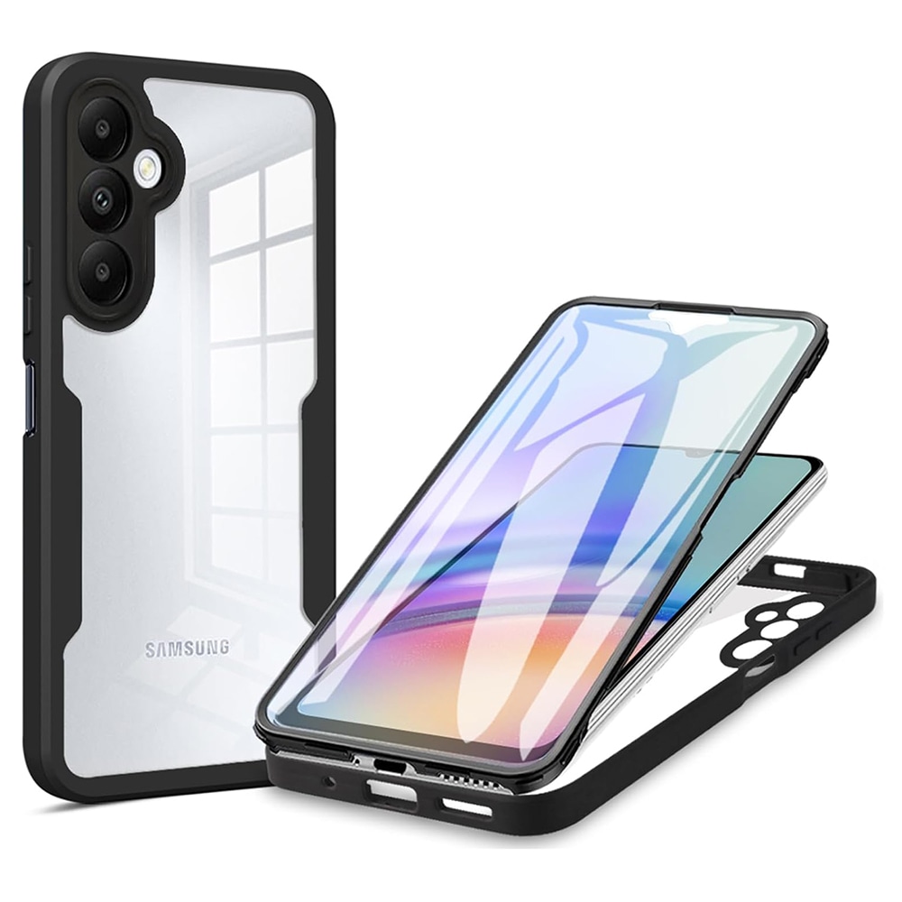 Hibrid tok Techsuit "ColorVerse 360" teljes körű védelemmel Samsung Galaxy A25 - hoz - fekete